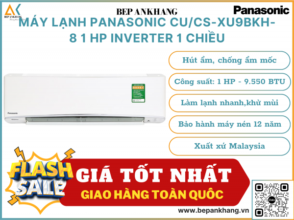 Máy lạnh Panasonic CU/CS-XU9BKH-8 1HP Inverter 1 chiều